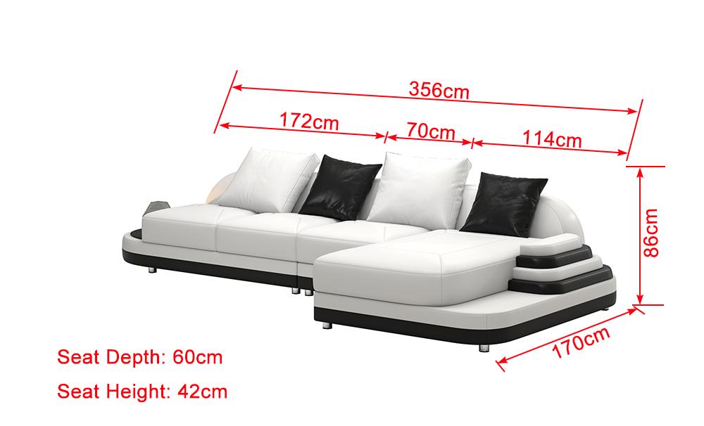 Lillian Mini Modern Leather Sectional