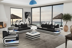 Aura Leather Sofa Set - Santorini Cliffside Villa