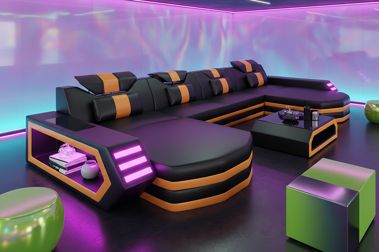 Black orange futuristic