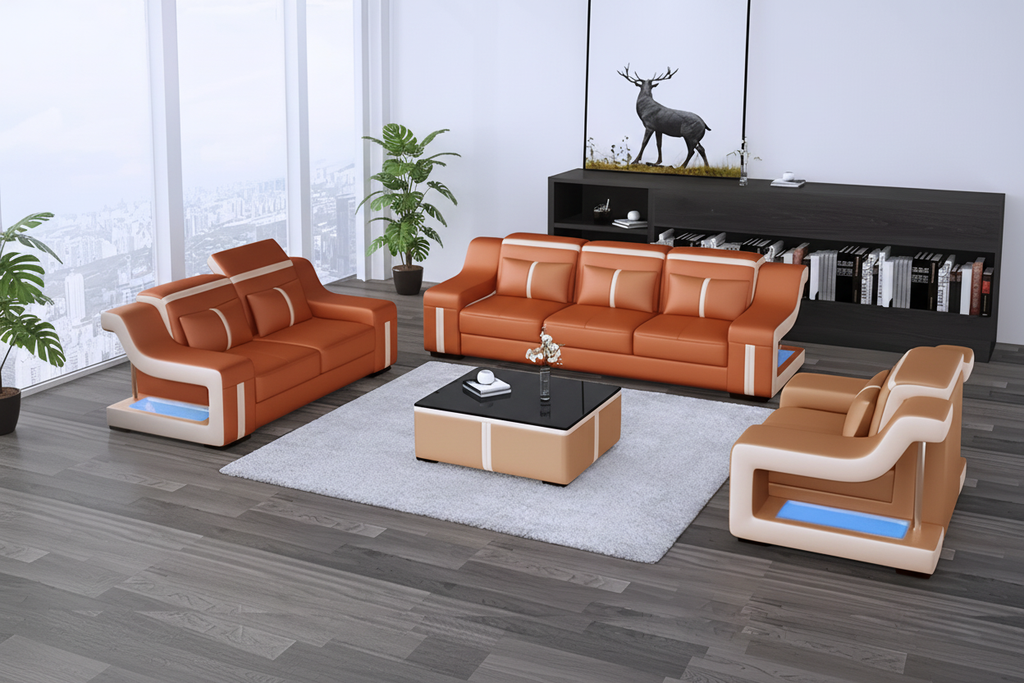 Lisa orange white Scandinavian