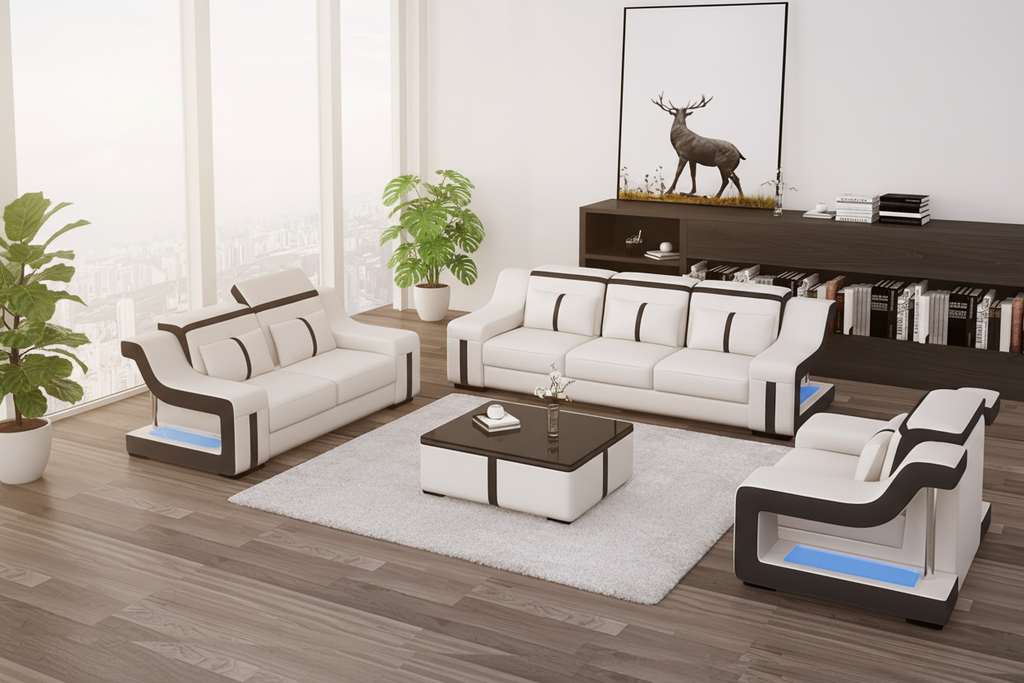 Lisa Sofa Set Scandinavian cityscape