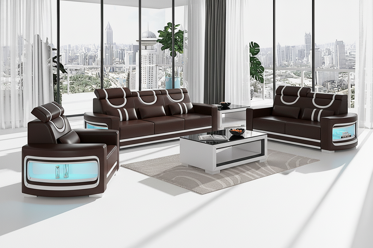 Luca Modern Sofa Set - Blank Background 1