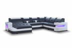 Uranus Modern Leather Sectional with LED Light